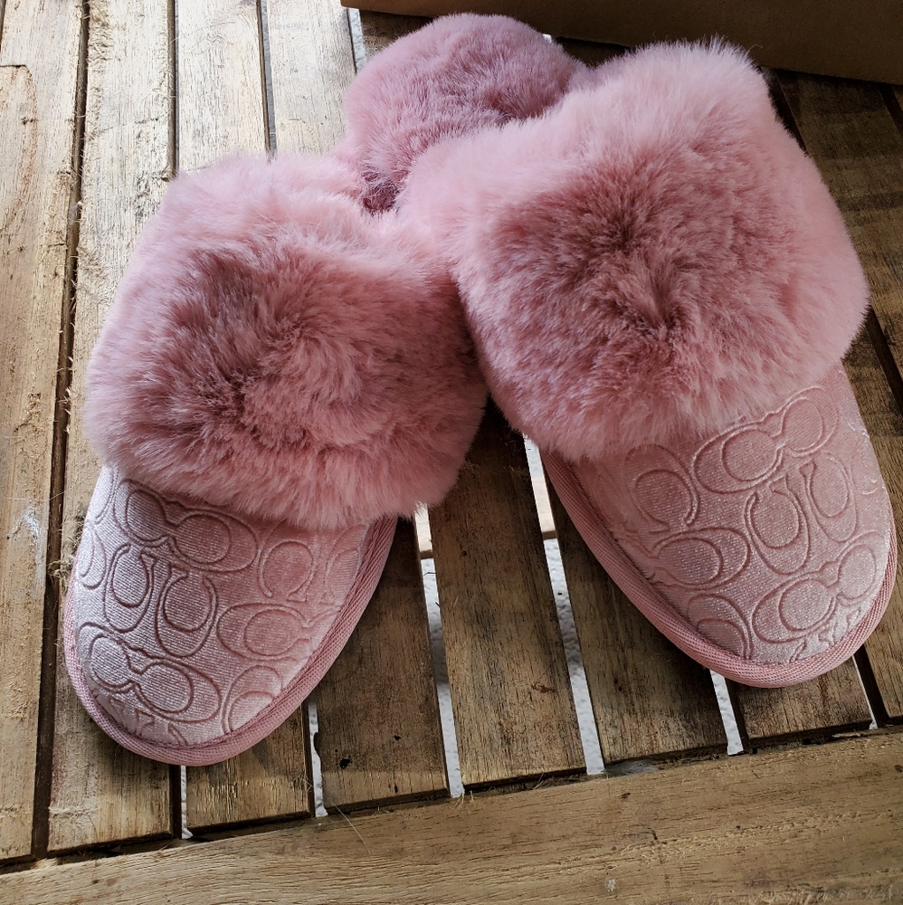 Coach Shoes Coach Zuri Signature Velvet Slippers